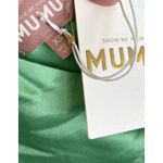 Show Me Your Mumu Jasmine Tie Mini Dress in Kiwi Luxe Satin XS NWT Photo 4