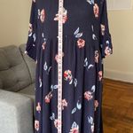 Isabel Maternity Floral ruffled Blue floral dress Size XL Photo 1