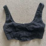 H:ours  Black Denim Crop Top Revolve XS Photo 0
