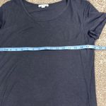 Standard James Perse T Shirt Dress Black Midi Roll Sleeve Side Slit Lined Sz 3/L Photo 6