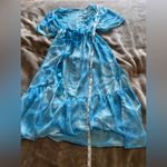 Blue Sky Sheer Long Maxi Cover Up Robe Tie Women’s Sz XXL Photo 5