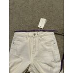 Risen white high rise distressed mid thigh shorts‎ size small Photo 5