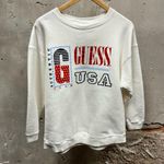 Guess Vintage White 90s USA Made Patriotic Graphic Sweatshirt OS Adult Retro Photo 0