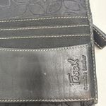 Fossil Vintage Y2K Black Card Holder Folding Zip Minimalist Snap Leather Wallet Photo 6