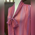 Paper Crane High Low Sheer Tie Front blouse Women’s L Photo 2