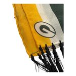 Vintage Green Bay Packers 100% Silk Striped Scarf w/ Tassels – EUC 60” x 8” Gold Photo 3