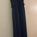 Tahari Navy Satin Midi Dress Photo 0