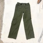 Brandy Melville OS Kim cinch waist Army green cargo pant P 3097 Photo 7