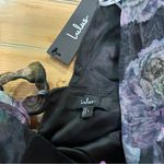 Exceptional Fate Black Floral Organza Puff Sleeve Mini Dress Size L Photo 2