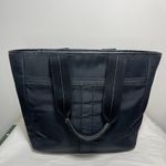 Coach  Hampton Zip Tote Bag F10695 Black Nylon Turquoise Trim Photo 2