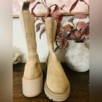 Steve Madden  Hesitant Sand Suede Block Heel Pull On Mid
Calf Fashion Boots Sz8 Photo 8