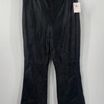 Free People  Faux Leather Pants Size 10 Sasha Cropped Crop Black Vegan Flare NWT Photo 14