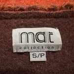 Mat Collection Orange Brown Beaded Cropped Pure Wool Jacket Blazer Small Photo 13