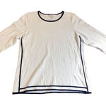 Allison Daley  Women’s White Sweater Black Outline XL Photo 0