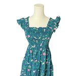 Hill House  - Ellie Nap Moody Floral Teal Dress Sz XXS Photo 4