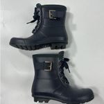 Tommy Hilfiger navy lace up rain boots lined size US Size 6M Photo 3