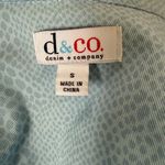 Denim & Co light blue spotted collared 3/4 sleeve jacket size small Photo 12