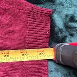 Calvin Klein Burgundy Tight knit sweater With belt, shawl & collar Sz L Photo 13