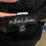 For Love & Lemons Harlow Black Lace Slip Sheer Ruched Dress Sexy Size XXS Photo 2