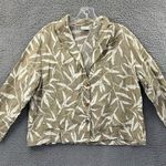 Click Color Me Cotton Long Sleeve Button Up Shirt Jacket Tan Linen Lagenlook W M Size M Photo 0