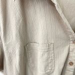 White Stag  beige button down collared shirt sleeve shirt textured crepe 3X Photo 3