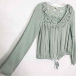 Seven Sisters Top Womens Small Crochet Boho Gauzy Cropped Relaxed Boxy Fairy Photo 4