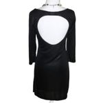 ZARA Black Cutout Back 3/4 Sleeves Evening Cocktail Special Event Mini Dress M Photo 7