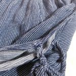 American Eagle AEO  Pinstripes Cold Shoulder Blouse Photo 3