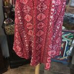 Pink Rose  Graphic Boho Trapeze Dress Size Medium Photo 2