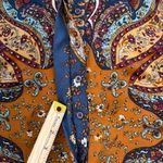 Guess by Marciano  100% Silk Dress S Paisley Drop-Waist Blouson Mini Boho Y2K Photo 9