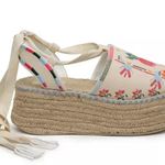 Farm Rio  Paradise Bead Embellished Espadrille Platform Shoes Size 11 NWT+DustBag Photo 3