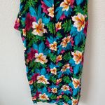 Leslie Lucks Vintage Hawaiian Tropical Print Midi Dress Multiple Size M Photo 7