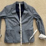Gap Blazer Jacket Cuffed Pockets Business Formal Denim Inspired Size 0 Like New Photo 7