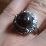Matrix Shungite Stainless Steel Ring (Size 8) Photo 4
