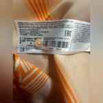 Mango MNG Satin Print Blouse Tunic Orange Oversized Long Sleeve Imported Size 6 Photo 12