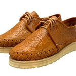 Artesanias Rauger Tooled Made in Mexico Leather Shoes Brown 6 Photo 0