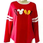 Disney  Parks Disneyland Red Long Sleeve T-Shirt Medium Photo 0