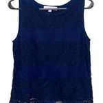 Ann Taylor Women’s Loft Navy Sleeveless Blouse workwear business casual spring Photo 0