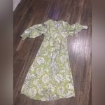 ASOS EDITION BUTTON FRONT MIDI DRESS GREEN FLORAL PRINT boho spring formal $160 Photo 7