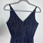 Dress the Population Metallic Fit & Flare Gown in Metallic Navy Pre-owned Photo 9