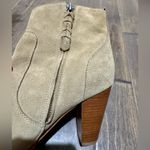Joie  Suede Ankle Boots Tan Stacked Heel Size 38 (US 7.5-8) Photo 5