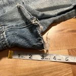 Hidden Button Up Light Wash Cut Off Jean Shorts Blue Size L Photo 8