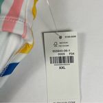 Old Navy Bikini Swim Bottoms Women XXL White Rainbow Stripe Low Rise Photo 1