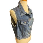 Faded Glory Vintage 80’s  Women’s Denim Button Down 100% Cotton Vest Size Large-R Photo 5