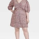 Women's Elbow Puff Sleeve
Ruched Mini Dress Photo 0