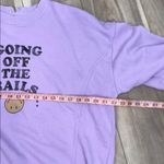 Aerie the chill crew sweatshirt off the rails print in purple size small Photo 6