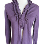 Merona Womens Lavender Open Ruffle Detail Cardigan Sweater - Sz XXL Photo 0