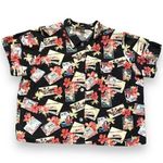 Vintage Copa Cabana Shirt Black Camp Collar Hawaiian Floral Print Short Sleeve Size undefined Photo 0