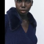 ZARA NWT FAUX FUR LAPEL COLLAR KNIT CARDIGAN Photo 9