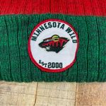 '47 Minnesota Wild Women's Patch Nature Colorblock Pom Beanie Knit Hockey Cuffed Green Photo 2